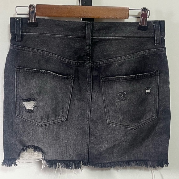 We The Free Black Distressed Skirt Sz 25 - Picture 5 of 8